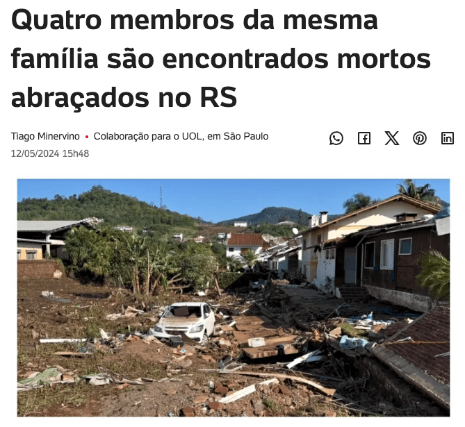 Terceira Notícia: Família encontrada morta fogada